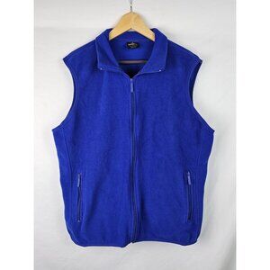 Knocker Activewear Men's Vest Size XL Blue Fleece Sweatshirt Sleeveless Jacket